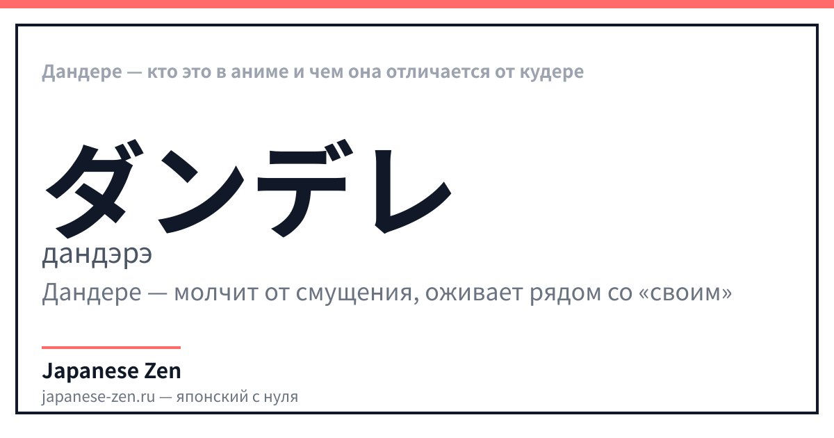 Дандере — кто это в аниме и чем она отличается от кудере